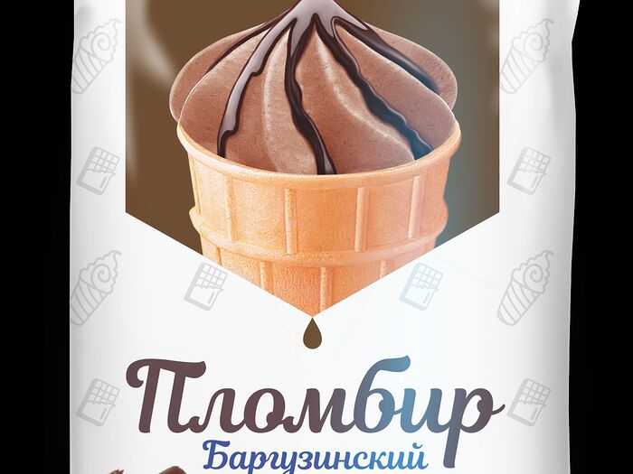 Мороженое Баргузинский пломбир стакан шоколадный