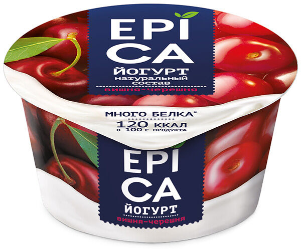 Йогурт Ehrmann Epica вишня-черешня 4,8% 130г