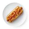 Фото к позиции меню Хот-дог с куриной колбаской, картофелем фри и томатами Из Лавки