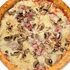 Фото к позиции меню Средняя пицца Ветчина с грибами