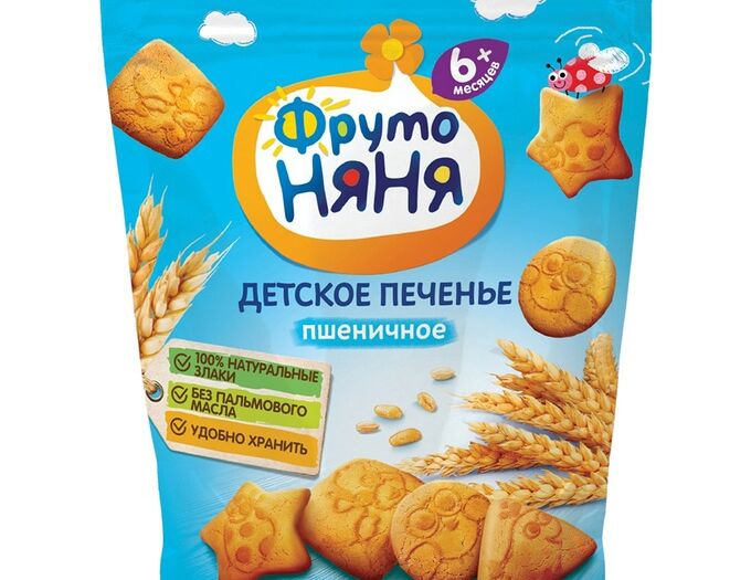 Печенье пшеничное 6+ ФрутоНяня 120г