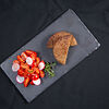 Фото к позиции меню Вегетарианский бифштекс с помидорами Черри