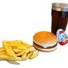 Фото к позиции меню Детский обед с гамбургером и колой