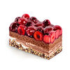 Фото к позиции меню Пирожное шоколадно-вишневое