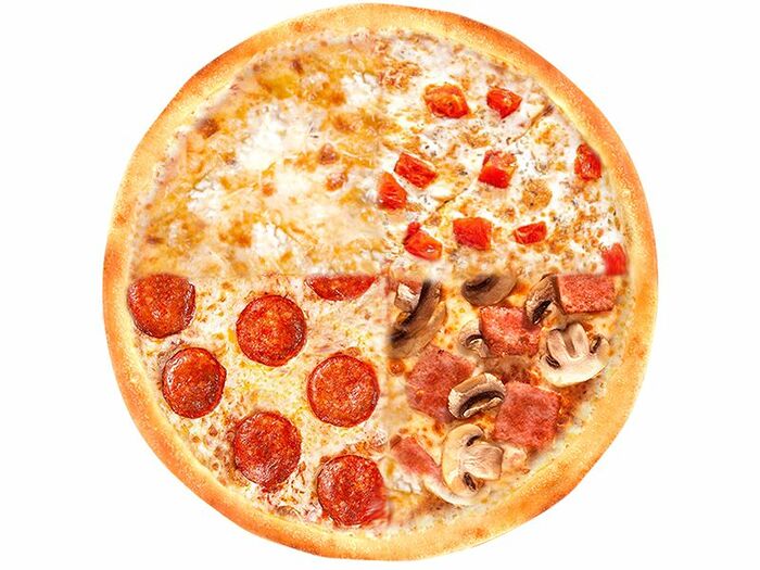 Пицца 4 вкуса большая
