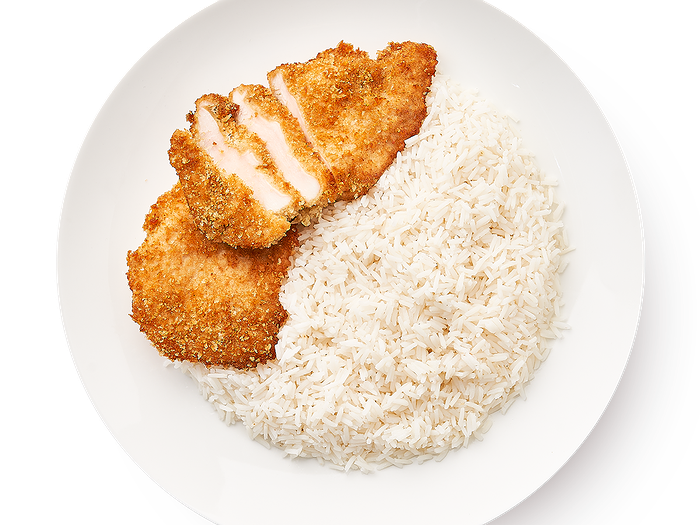 Шницель из курицы с рисом большая порция Из Лавки