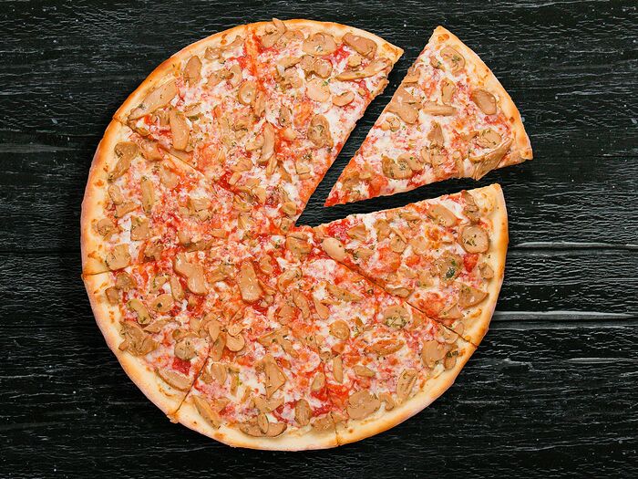 Пицца Грибная на тонком тесте 43 см