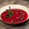 Фото к позиции меню Малиновый суп с ягодами