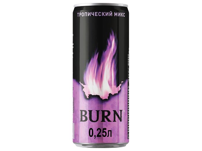 Энергетический напиток Burn Тропический микс, 0,25л