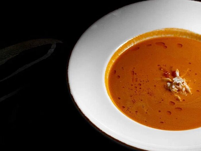 Французский креветочный суп с крабом