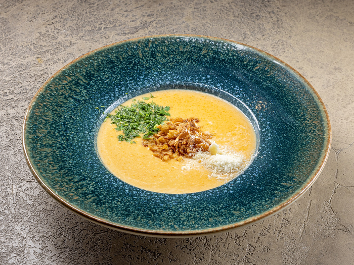 Картофельный крем-суп с белыми грибами