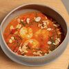 Фото к позиции меню Томатно-кокосовый суп с креветками