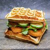 Фото к позиции меню Вафли-сэндвич с куриными наггетсами