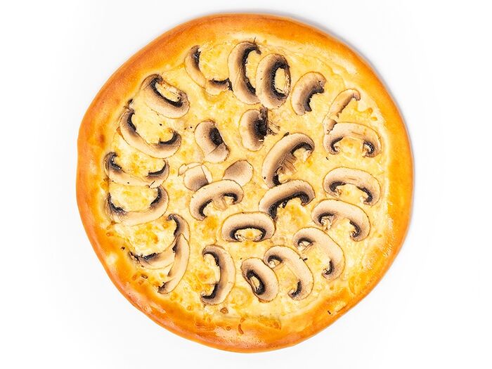 Пицца с грибами на сливочном соусе