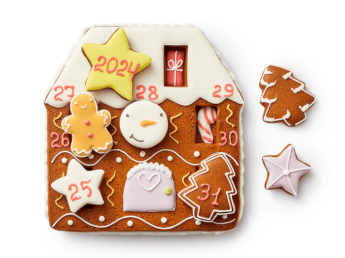 Адвент-календарь пряничный с сахарными фигурками Из Лавки