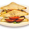 Фото к позиции меню Сэндвич с сыром и колбасой