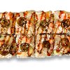 Фото к позиции меню Суши-пицца Острая с лососем