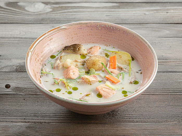 Рыбный сливочный суп
