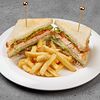 Фото к позиции меню Клаб-сэндвич с картофелем фри