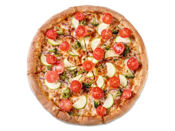 Вегетарианская пицца на тонком тесте