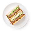 Фото к позиции меню Сэндвич с говядиной, творожным сыром и кисло-сладким соусом JPan x Лавка
