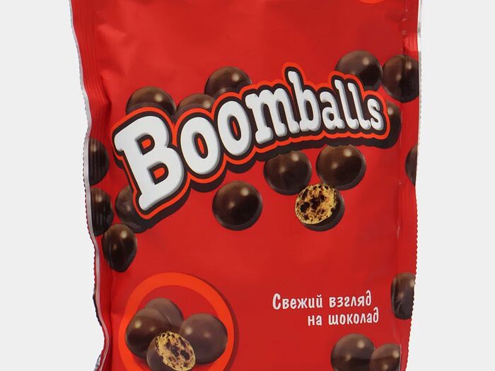 Конфеты Ruzik Boomballs мол шок/хрус шар 100г
