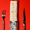 Фото к позиции меню Классическая шаурма с колбаской и чесночным соусом