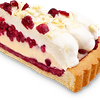 Фото к позиции меню Брусничный пирог с белым шоколадом
