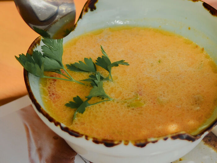 Сливочно-лососевый суп