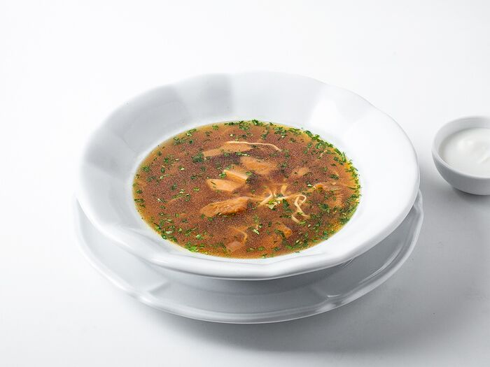 Суп из белых грибов с домашней лапшой