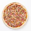 Фото к позиции меню Пицца с колбаской и грибами