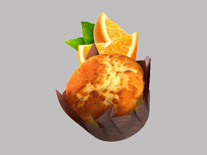 Маффин с ярким спелым апельсином