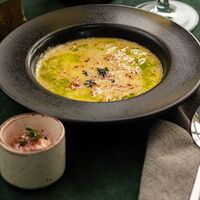 Луковый суп с камчатским крабом