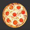 Фото к позиции меню Пицца Ветчина с помидорами