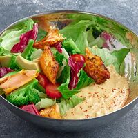 Salmon curry salad