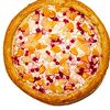 Фото к позиции меню Пицца Творожная с ананасами и мандаринами 32см