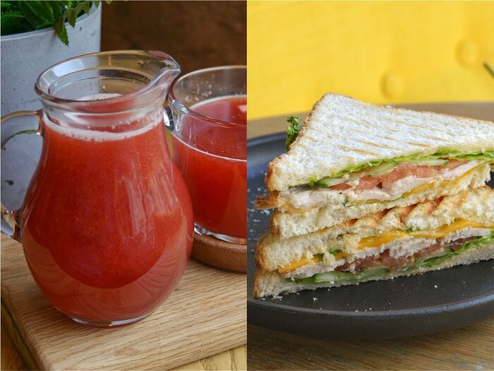 Комбо-завтрак Cэндвич и напиток