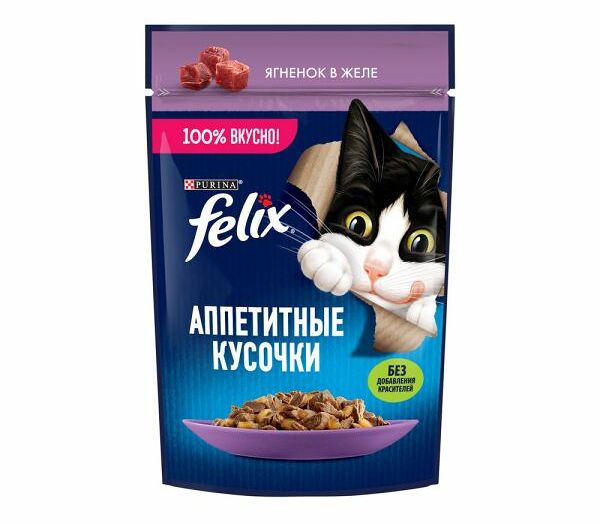 Корм для кошек Felix с ягненком в желе 75г