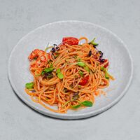 Спагетти Але скольо в томатном соусе