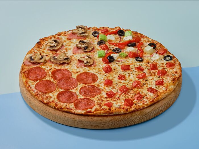 Пицца Четыре сезона на тонком тесте 30 см