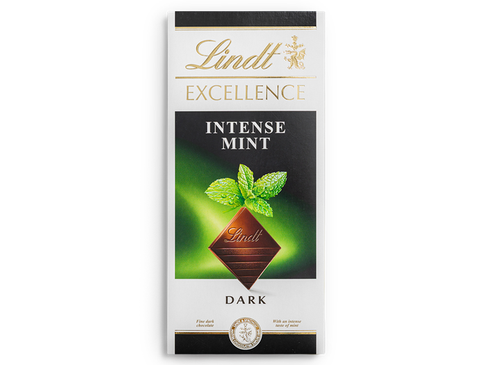 Темный шоколад Lindt с мятой