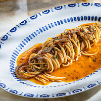 Спагетти с анчоусами и ндуей