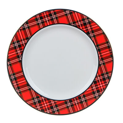 Millimi шотландка набор тарелок 25см, 2шт, костяной фарфор