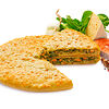 Фото к позиции меню Осетинский пирог с семгой, шпинатом и сыром