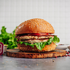 Фото к позиции меню Гамбургер куриный двойной