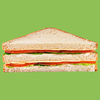 Фото к позиции меню Сэндвич с ветчиной, сыром и овощами