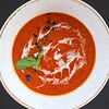 Фото к позиции меню Ароматный суп из томатов и сливочного капучино