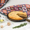 Фото к позиции меню Осетинский пирог с куриным фаршем, грибами и сыром