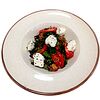 Фото к позиции меню Тёплый салат с баклажанами и томатами