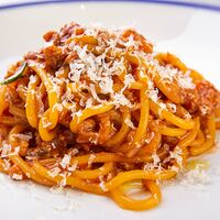 Спагетти с веганским рагу